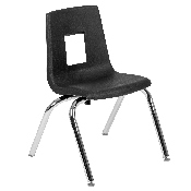 47.5" Circle Wave Flexible Laminate Activity Table Set with 14" Student Stack Chairs, Grey/Black, XU-GRP-14CH-A48-HCIRC-GY-T-P-GG