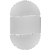 3 Piece 76" Oval Wave Flexible Grey Thermal Laminate Activity Table Set - Standard Height Adjustable Legs, XU-GRP-A3048CON-48-GY-T-A-GG