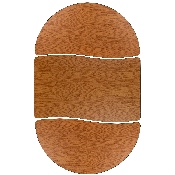 3 Piece Mobile 76" Oval Wave Flexible Oak Thermal Laminate Activity Table Set - Height Adjustable Short Legs, XU-GRP-A3048CON-48-OAK-T-P-CAS-GG