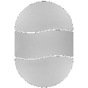 3 Piece Mobile 86" Oval Wave Flexible Grey Thermal Laminate Activity Table Set - Height Adjustable Short Legs, XU-GRP-A3060CON-60-GY-T-P-CAS-GG