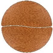 2 Piece 47.5" Circle Wave Flexible Oak Thermal Laminate Activity Table Set - Height Adjustable Short Legs, XU-GRP-A48-HCIRC-OAK-T-P-GG