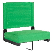 Grandstand Comfort Seats by Flash with Ultra-Padded Seat in Bright Green, XU-STA-BGR-GG