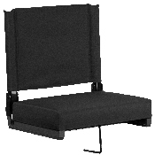 Grandstand Comfort Seats by Flash with Ultra-Padded Seat in Black, XU-STA-BK-GG