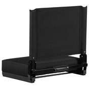 Grandstand Comfort Seats by Flash with Ultra-Padded Seat in Black, XU-STA-BK-GG