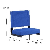 Grandstand Comfort Seats by Flash with Ultra-Padded Seat in Blue, XU-STA-BL-GG