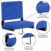 Grandstand Comfort Seats by Flash with Ultra-Padded Seat in Blue, XU-STA-BL-GG