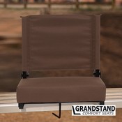 Grandstand Comfort Seats by Flash with Ultra-Padded Seat in Brown, XU-STA-BRN-GG