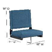 Grandstand Comfort Seats by Flash with Ultra-Padded Seat in Teal, XU-STA-GN-GG