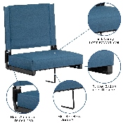 Grandstand Comfort Seats by Flash with Ultra-Padded Seat in Teal, XU-STA-GN-GG