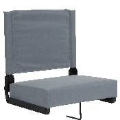Grandstand Comfort Seats by Flash with Ultra-Padded Seat in Gray, XU-STA-GY-GG