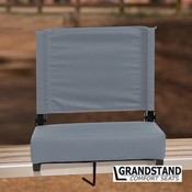 Grandstand Comfort Seats by Flash with Ultra-Padded Seat in Gray, XU-STA-GY-GG