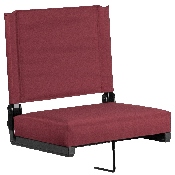 Grandstand Comfort Seats by Flash with Ultra-Padded Seat in Maroon, XU-STA-M-GG