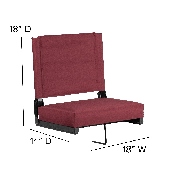 Grandstand Comfort Seats by Flash with Ultra-Padded Seat in Maroon, XU-STA-M-GG