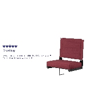 Grandstand Comfort Seats by Flash with Ultra-Padded Seat in Maroon, XU-STA-M-GG