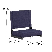 Grandstand Comfort Seats by Flash with Ultra-Padded Seat in Navy, XU-STA-NVY-GG
