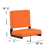 Grandstand Comfort Seats by Flash with Ultra-Padded Seat in Orange, XU-STA-OR-GG