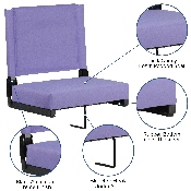 Grandstand Comfort Seats by Flash with Ultra-Padded Seat in Purple, XU-STA-PUR-GG