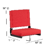 Grandstand Comfort Seats by Flash with Ultra-Padded Seat in Red, XU-STA-RED-GG