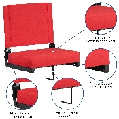 Grandstand Comfort Seats by Flash with Ultra-Padded Seat in Red, XU-STA-RED-GG