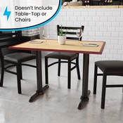 5'' x 22'' Restaurant Table T-Base with 3'' Dia. Table Height Column, XU-T0522-GG