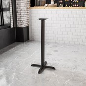 22'' x 22'' Restaurant Table X-Base with 3'' Dia. Bar Height Column, XU-T2222-BAR-GG