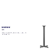 22'' x 22'' Restaurant Table X-Base with 3'' Dia. Bar Height Column, XU-T2222-BAR-GG
