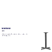 22'' x 22'' Restaurant Table X-Base with 3'' Dia. Table Height Column, XU-T2222-GG