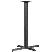 23.5'' x 29.5'' Restaurant Table X-Base with 3'' Dia. Bar Height Column, XU-T2230-BAR-GG
