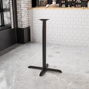 23.5'' x 29.5'' Restaurant Table X-Base with 3'' Dia. Bar Height Column, XU-T2230-BAR-GG