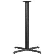 30'' x 30'' Restaurant Table X-Base with 3'' Dia. Bar Height Column, XU-T3030-BAR-GG