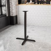 30'' x 30'' Restaurant Table X-Base with 3'' Dia. Bar Height Column, XU-T3030-BAR-GG