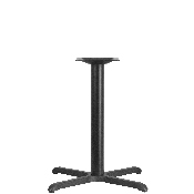 30'' x 30'' Restaurant Table X-Base with 3'' Dia. Table Height Column, XU-T3030-GG