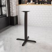 33'' x 33'' Restaurant Table X-Base with 4'' Dia. Bar Height Column, XU-T3333-BAR-GG