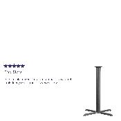33'' x 33'' Restaurant Table X-Base with 4'' Dia. Bar Height Column, XU-T3333-BAR-GG