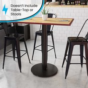 24'' Round Restaurant Table Base with 4'' Dia. Bar Height Column, XU-TR24-BAR-GG