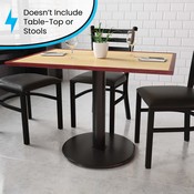 24'' Round Restaurant Table Base with 4'' Dia. Table Height Column, XU-TR24-GG