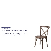 HERCULES Series Stackable Early American Wood Cross Back Chair, XU-X-EA-GG