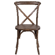 HERCULES Series Stackable Early American Wood Cross Back Chair, XU-X-EA-GG
