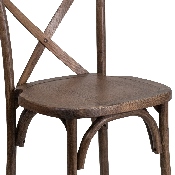 HERCULES Series Stackable Early American Wood Cross Back Chair, XU-X-EA-GG