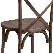 HERCULES Series Stackable Early American Wood Cross Back Chair, XU-X-EA-GG