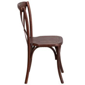 HERCULES Series Stackable Mahogany Wood Cross Back Chair, XU-X-MAH-GG