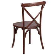 HERCULES Series Stackable Mahogany Wood Cross Back Chair, XU-X-MAH-GG