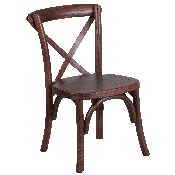 HERCULES Series Stackable Kids Mahogany Wood Cross Back Chair, XU-X-MAH-KID-GG
