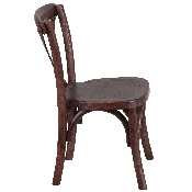 HERCULES Series Stackable Kids Mahogany Wood Cross Back Chair, XU-X-MAH-KID-GG