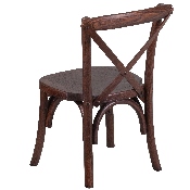HERCULES Series Stackable Kids Mahogany Wood Cross Back Chair, XU-X-MAH-KID-GG