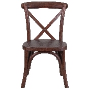 HERCULES Series Stackable Kids Mahogany Wood Cross Back Chair, XU-X-MAH-KID-GG