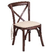 HERCULES Series Stackable Kids Mahogany Wood Cross Back Chair with Cushion, XU-X-MAH-KID-NTC-GG