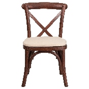 HERCULES Series Stackable Kids Mahogany Wood Cross Back Chair with Cushion, XU-X-MAH-KID-NTC-GG
