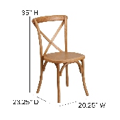 HERCULES Series Stackable Oak Wood Cross Back Chair, XU-X-OAK-GG