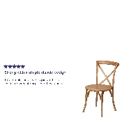 HERCULES Series Stackable Oak Wood Cross Back Chair, XU-X-OAK-GG
